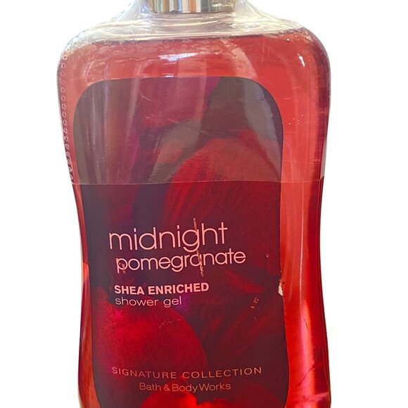 Bath & Body Works Midnight Pomegranate Shea Enriched Shower Gel 10 Fl Oz - Picture 9 of 11